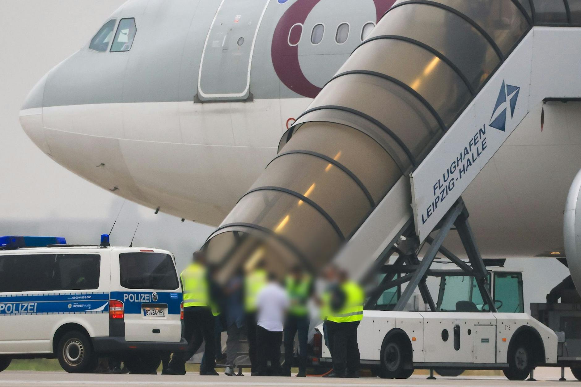 Abschiebung auf dem Flughafen Leipzig/Halle. (Symbolbild)