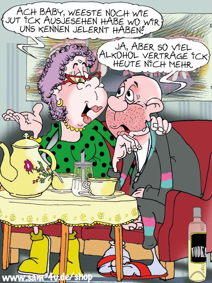 Unser Cartoon des Tages kommt auch heute von unserem Zeichner Sam Paff aus Berlin. Er hat einen festen Platz in unserer Rubrik Witz des Tages.