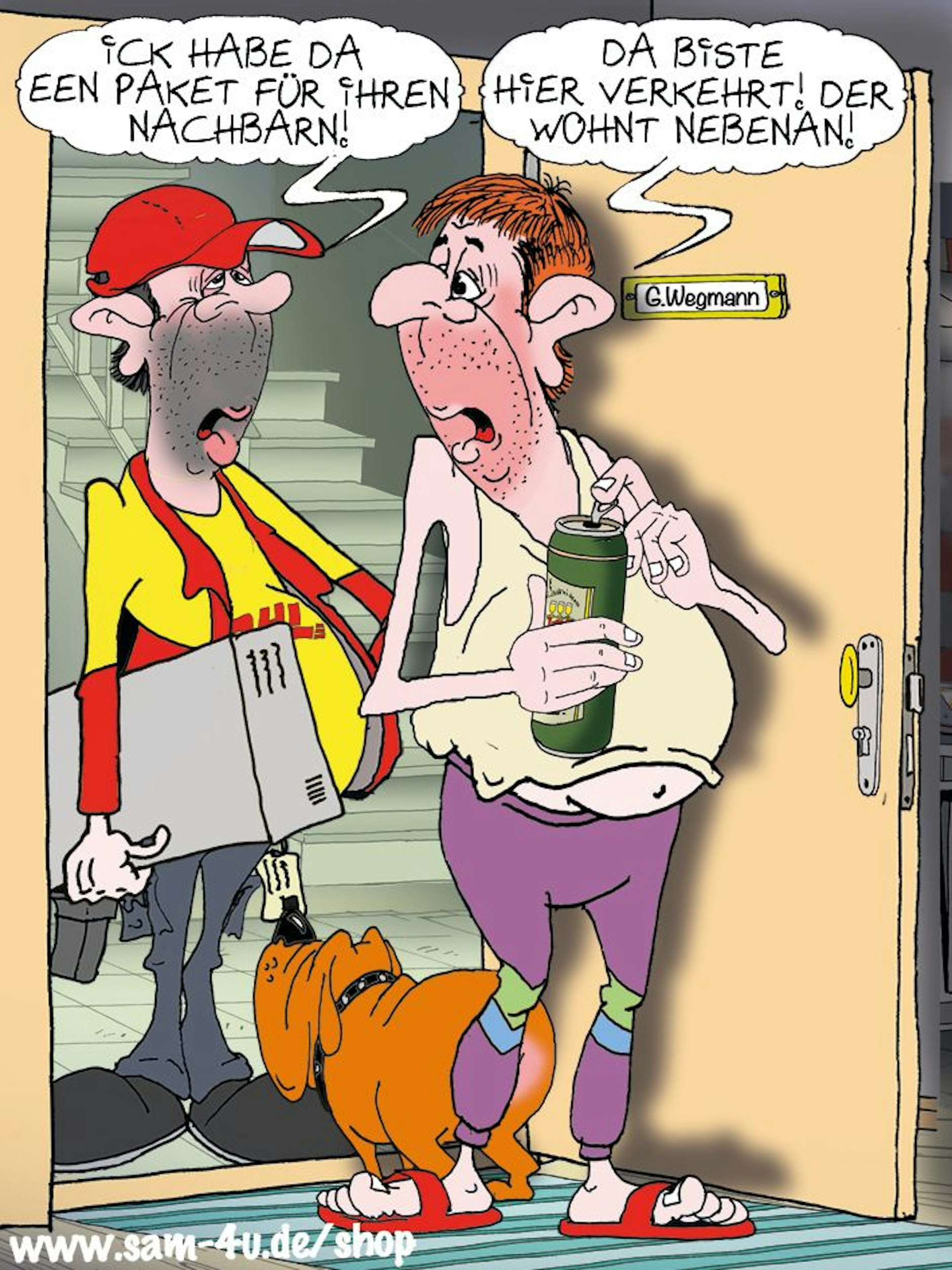 Lust auf unseren Cartoon des Tages? Er kommt von Zeichner Sam Paff aus Berlin - und bereichert unsere Rubrik Witz des Tages jeden Tag.