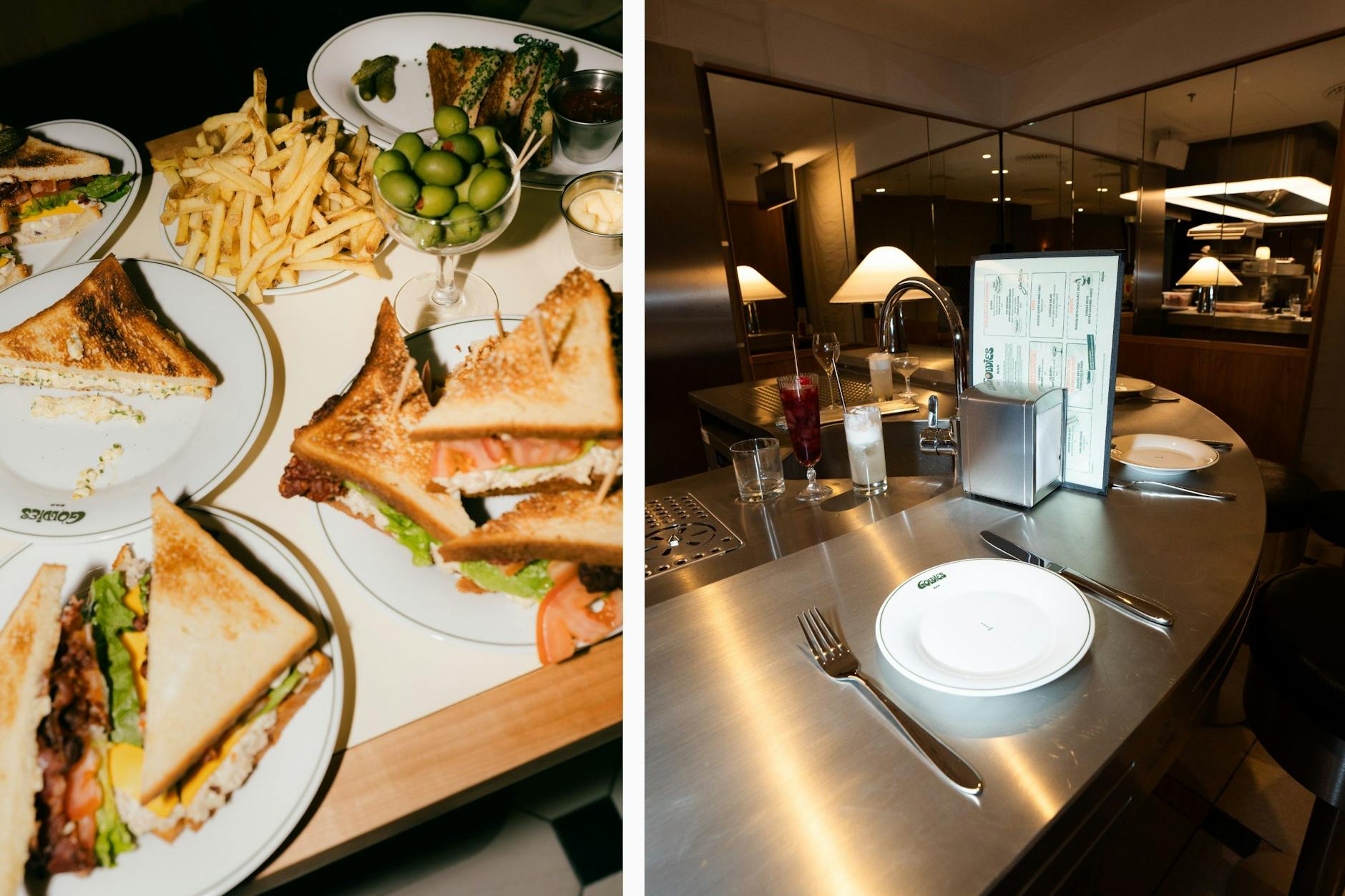 Sandwiches, Fries und Cocktails – klassisches Diner-Menü im neuen Goldies im KaDeWe