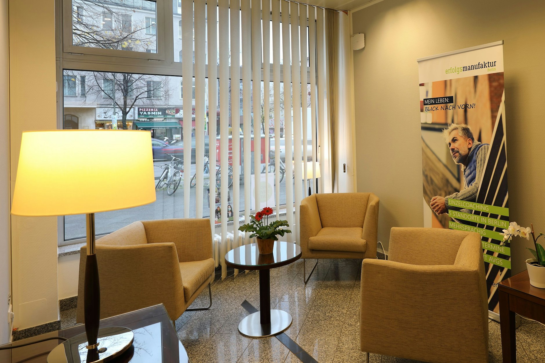 Coachingraum in der Erfolgsmanufaktur in Tempelhof