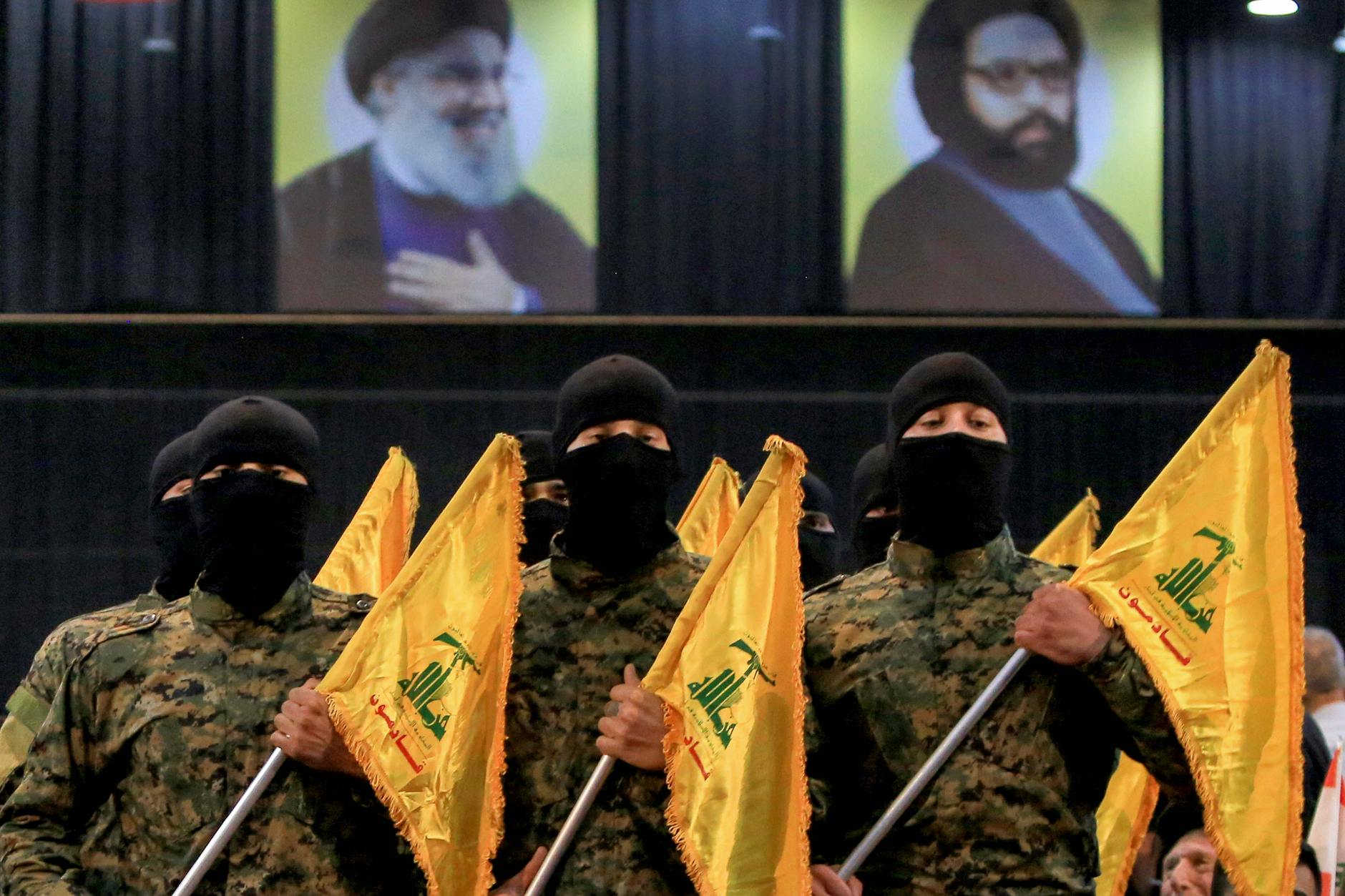 Mitglieder der Hisbollah-Eliteeinheit ar-Radwan gedenken der Tötung ihres Anführers Ibrahim Aqil.