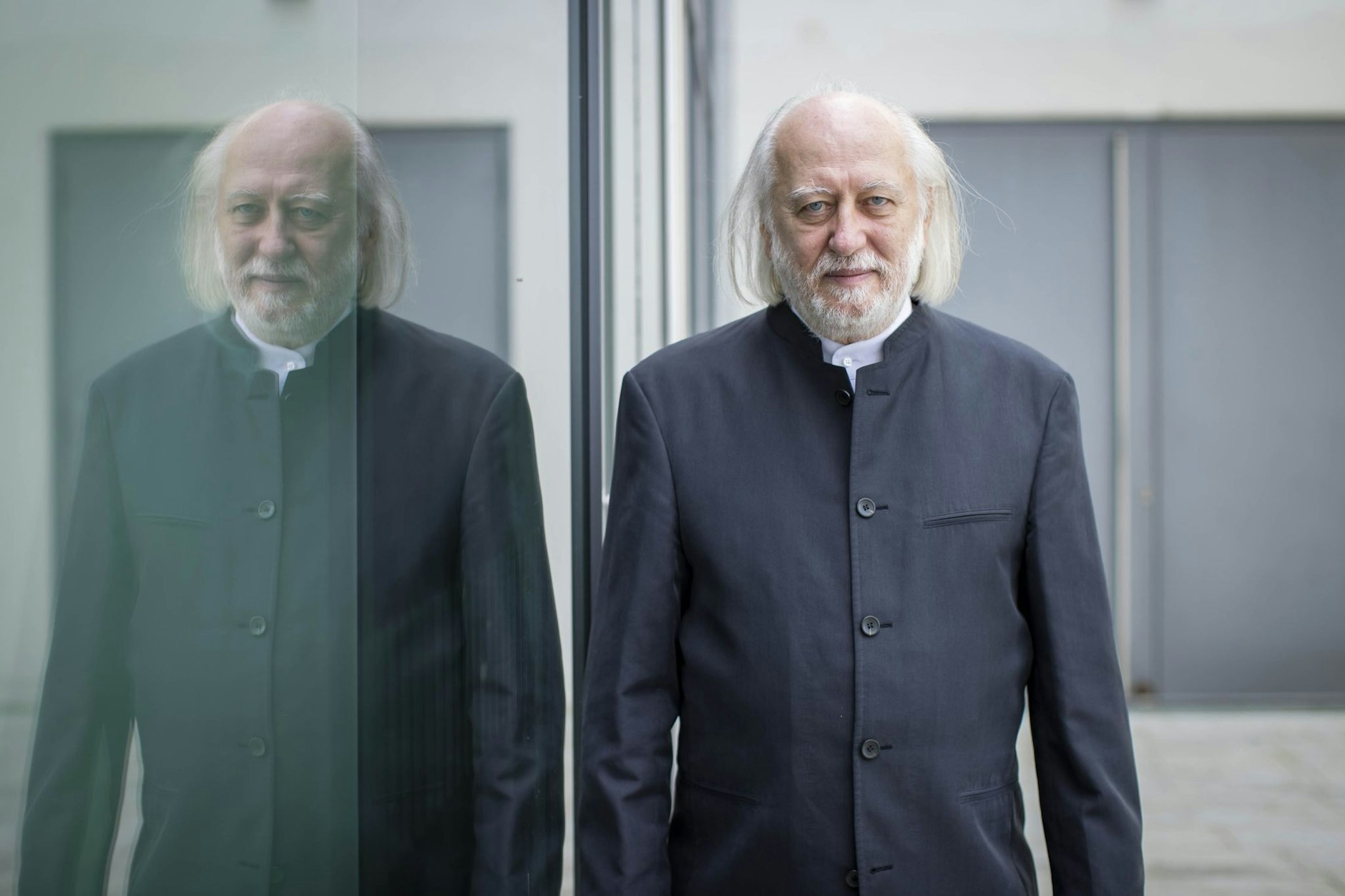 Der Literaturnobelpreisträger László Krasznahorkai, aufgenommen anlässlich seiner Auszeichnung mit dem Österreichischen Staatspreis für Europäische Literatur 2021.