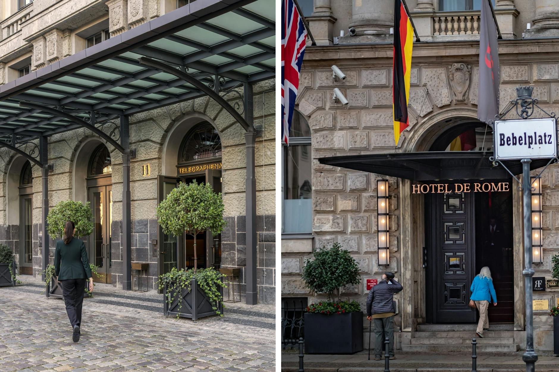 Auch das Telegraphenamt (l.) und das Hotel de Rome wurden vom Guide Michelin gewürdigt.