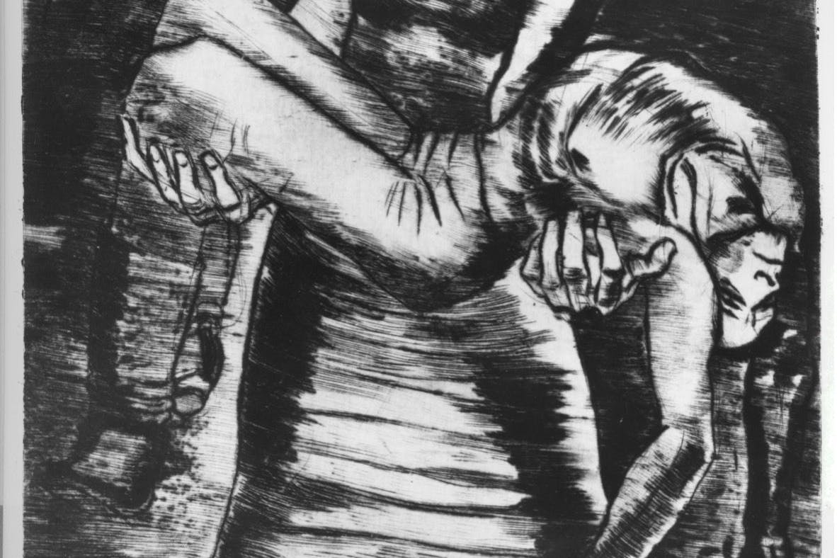 Lea Grundig: „Pieta“, 1937 (Ausschnitt), WVZ Heiner kr-95