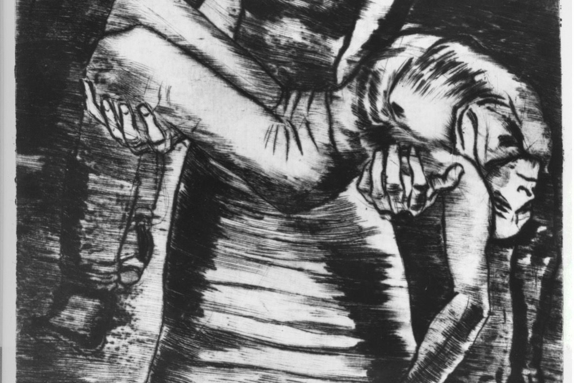 Lea Grundig: „Pieta“, 1937 (Ausschnitt), WVZ Heiner kr-95