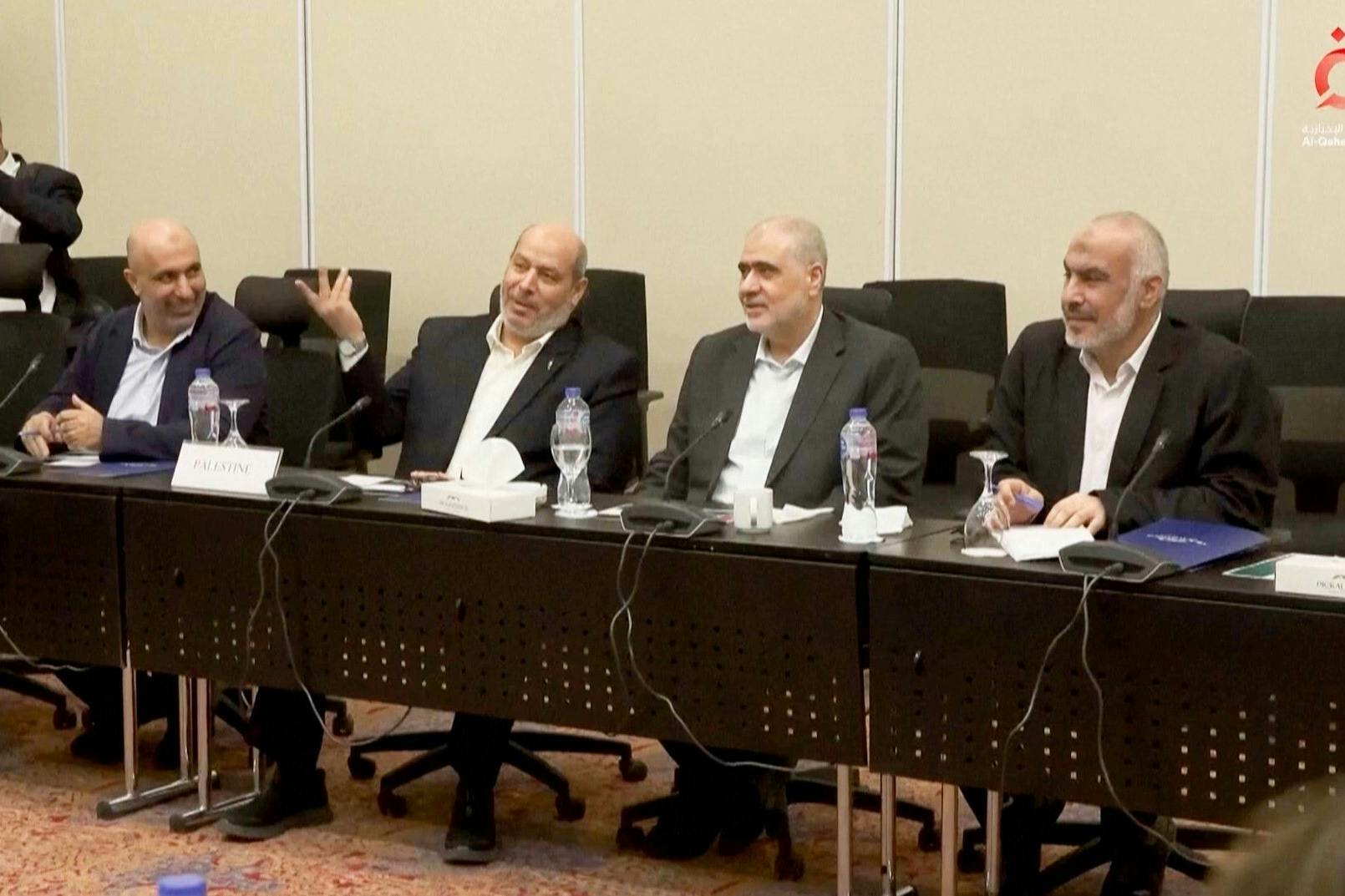 Die Spitze des politischen Armes der Hamas bei den Verhandlungen in Scharm El-Scheich in Ägypten.