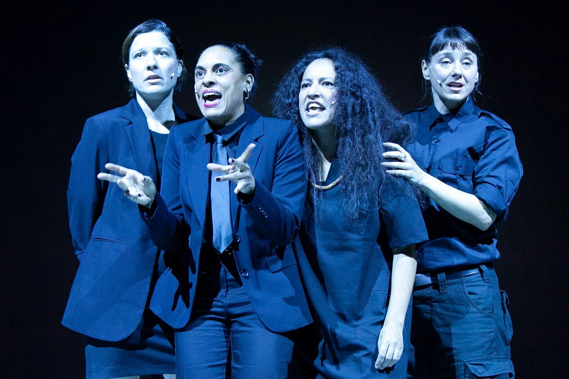 „The Last Conference“ mit Oksana Cherkashyna, Maya Alban-Zapata, Rashidah Aljunied und Marta Malikowska (v.l.)