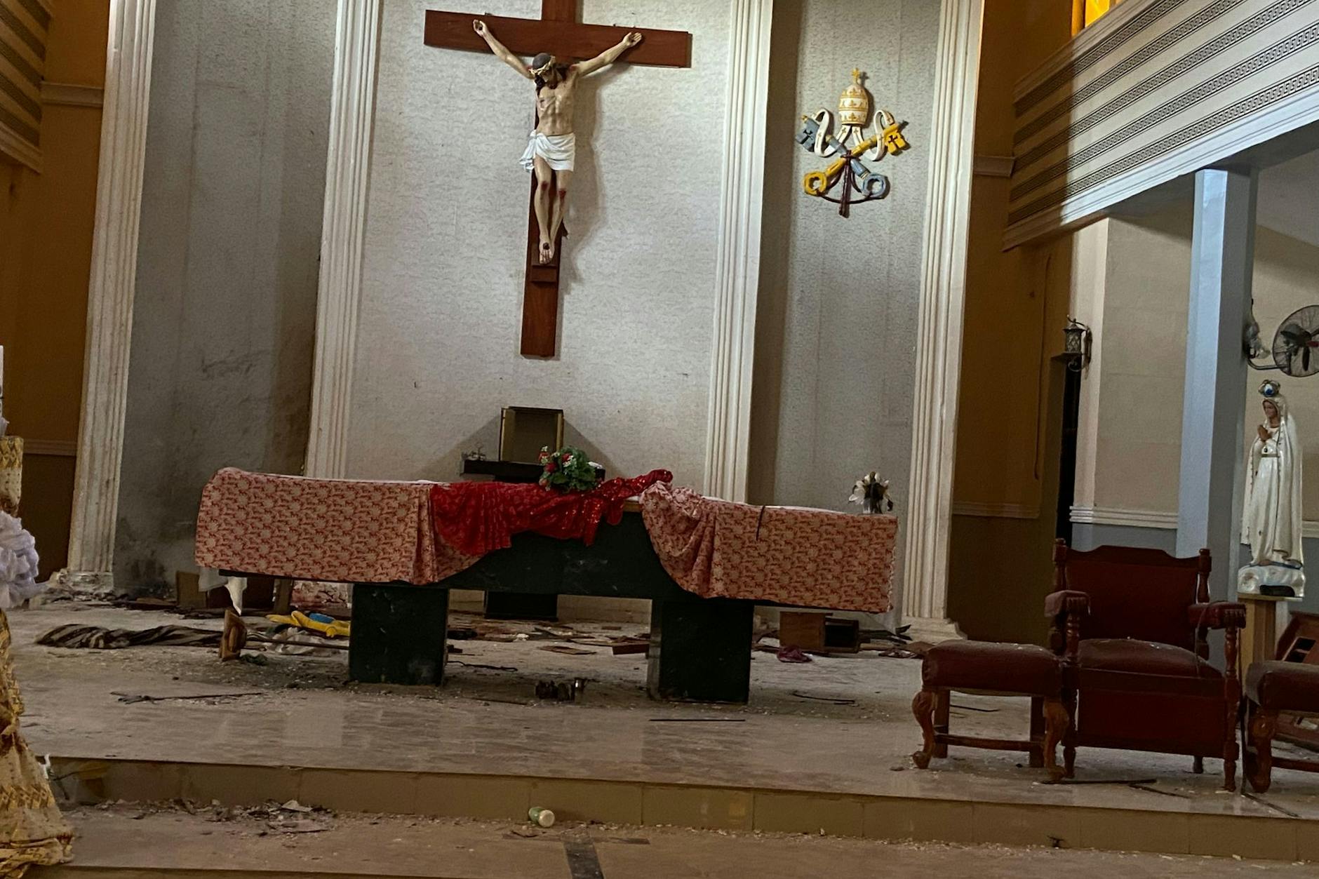 In der katholischen Kirche St. Francis wurden bei einem Angriff im Jahr 2022 Dutzende Menschen getötet.