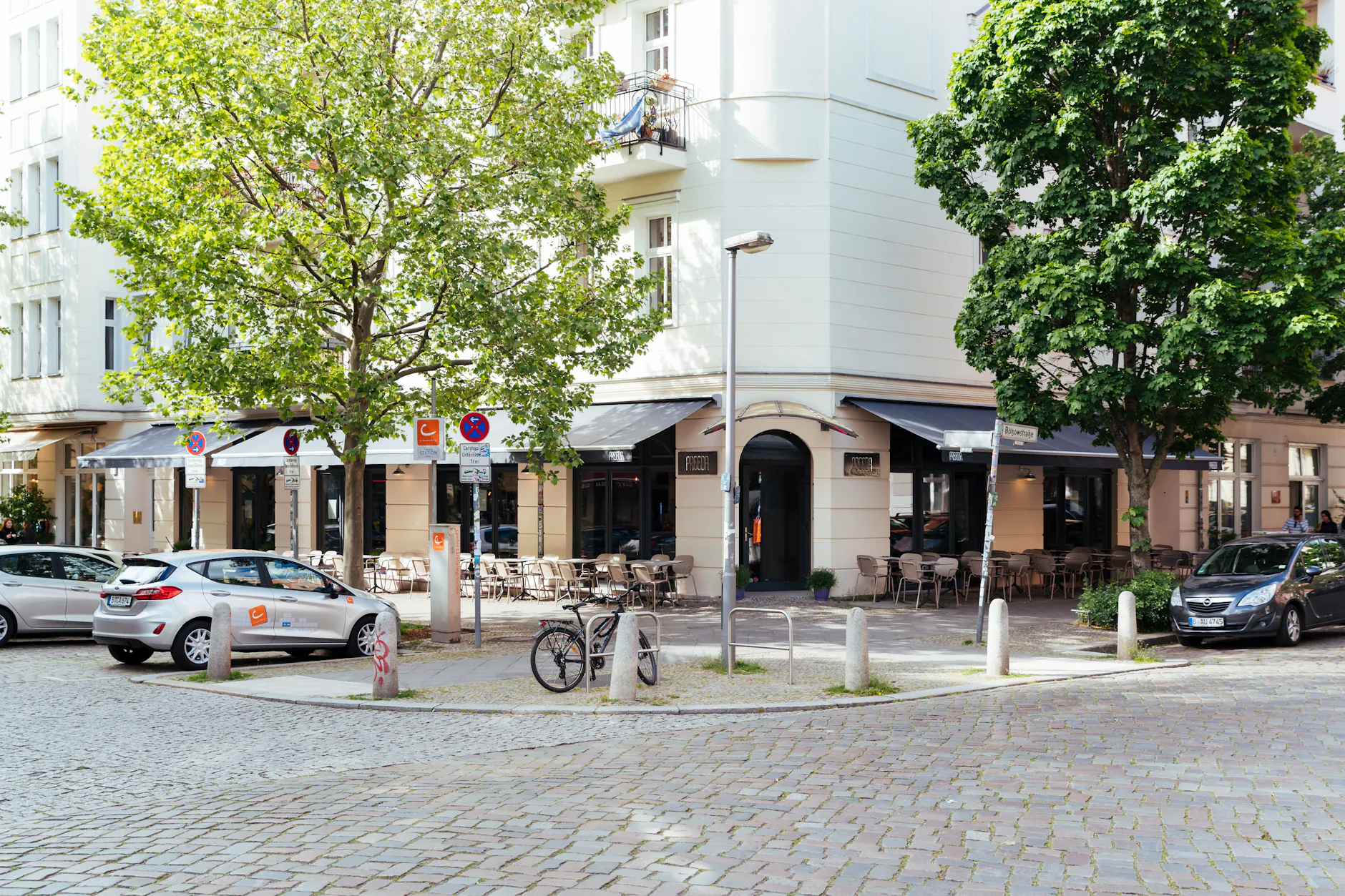 Die Kreuzung Hufelandstraße und Bötzowstraße in Pankow: Hier entsteht die neue Fahrradstraße.