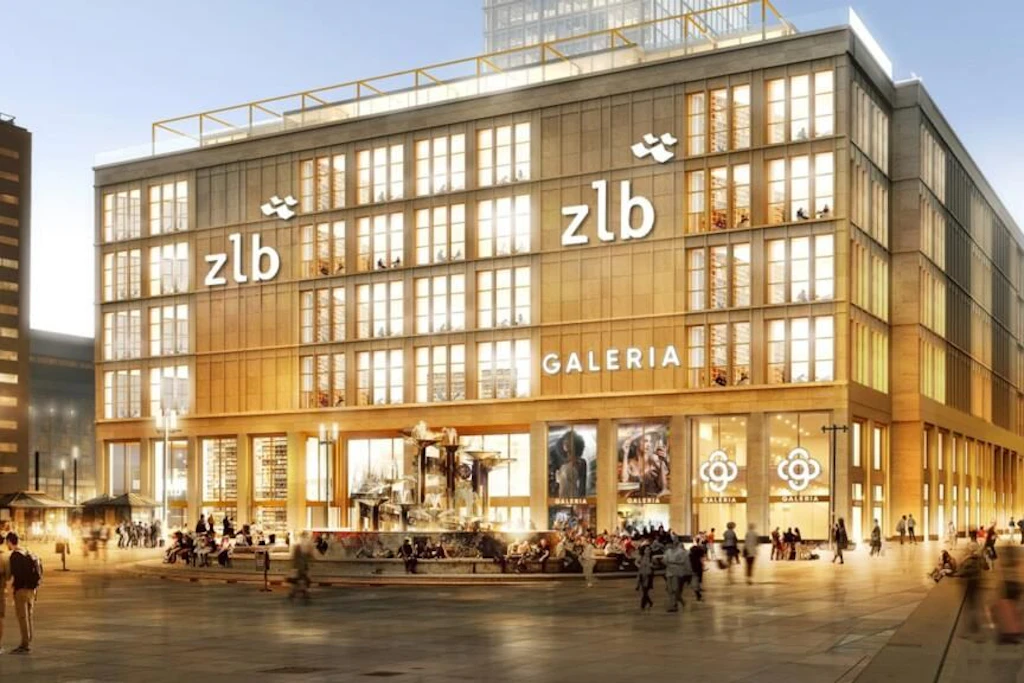 Die ZLB im Kaufhaus am Alex: Das Warenhaus Galeria ist nur zwei Etagen verteilt.