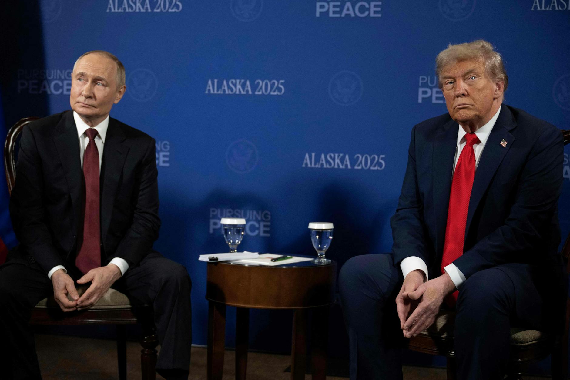 Donald Trump and Wladimir Putin in Anchorage, Alasks