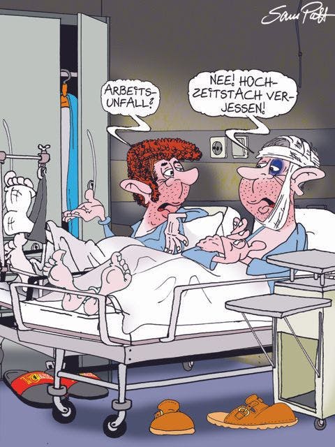 Jeden Tag liefert Zeichner Sam Paff den Cartoon für unsere Rubrik Witz des Tages. Lassen Sie sich von seinem typischen Berliner Humor verzaubern!