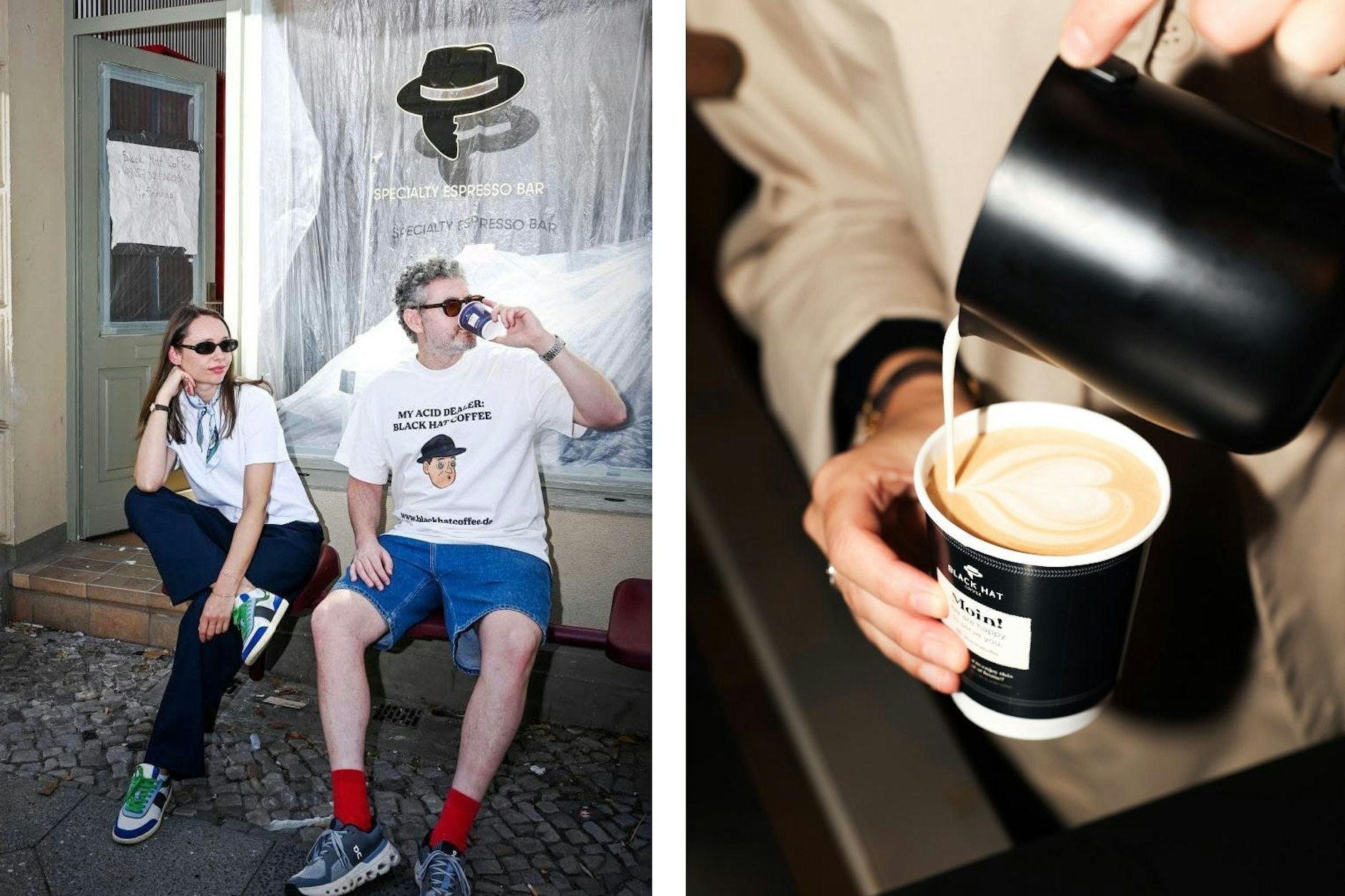 Gründerpaar Inna und Slava Zamikhovska: Black Hat Coffee eröffnet erste Filiale in Berlin.