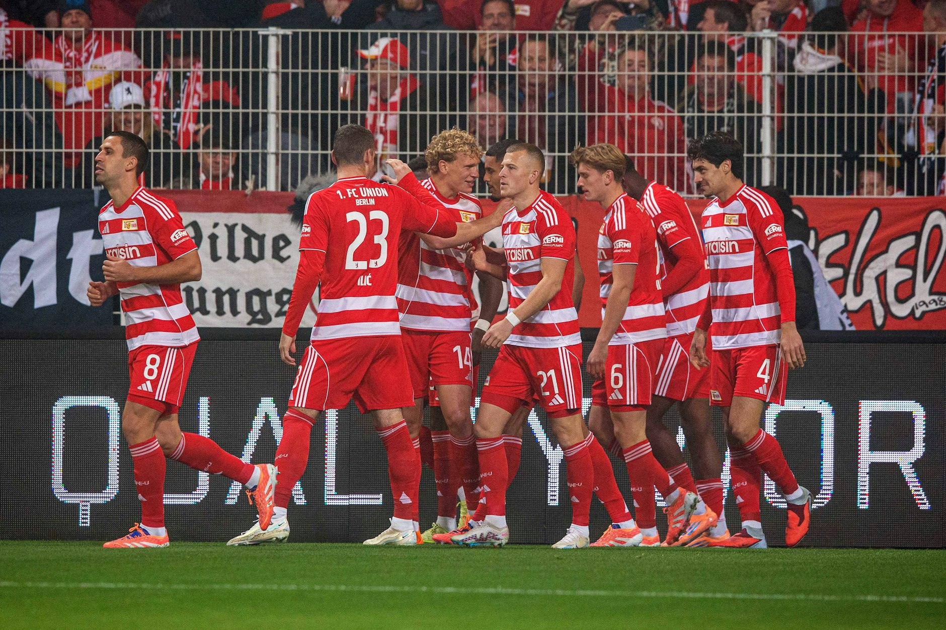 Jubel beim 1. FC Union Berlin: Gegen Gladbach gab’s schon den dritten Saisonsieg.