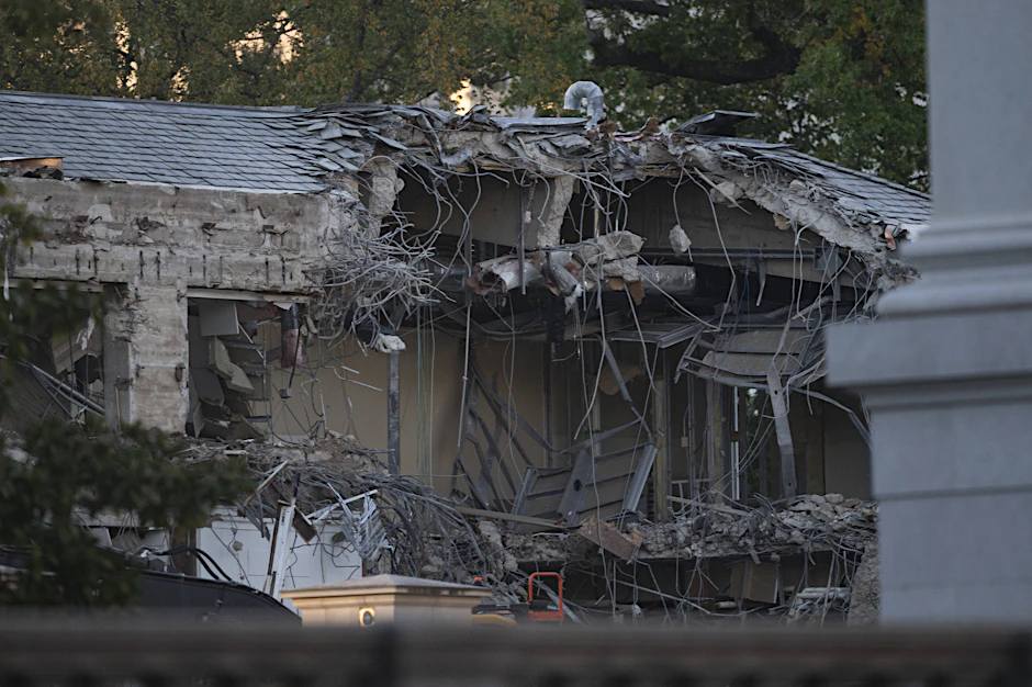 Der East Wing des Weißen Hauses wird umgebaut.