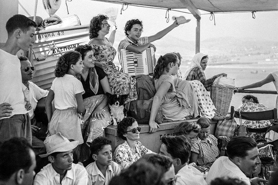 An Deck der „Despina“, 1955