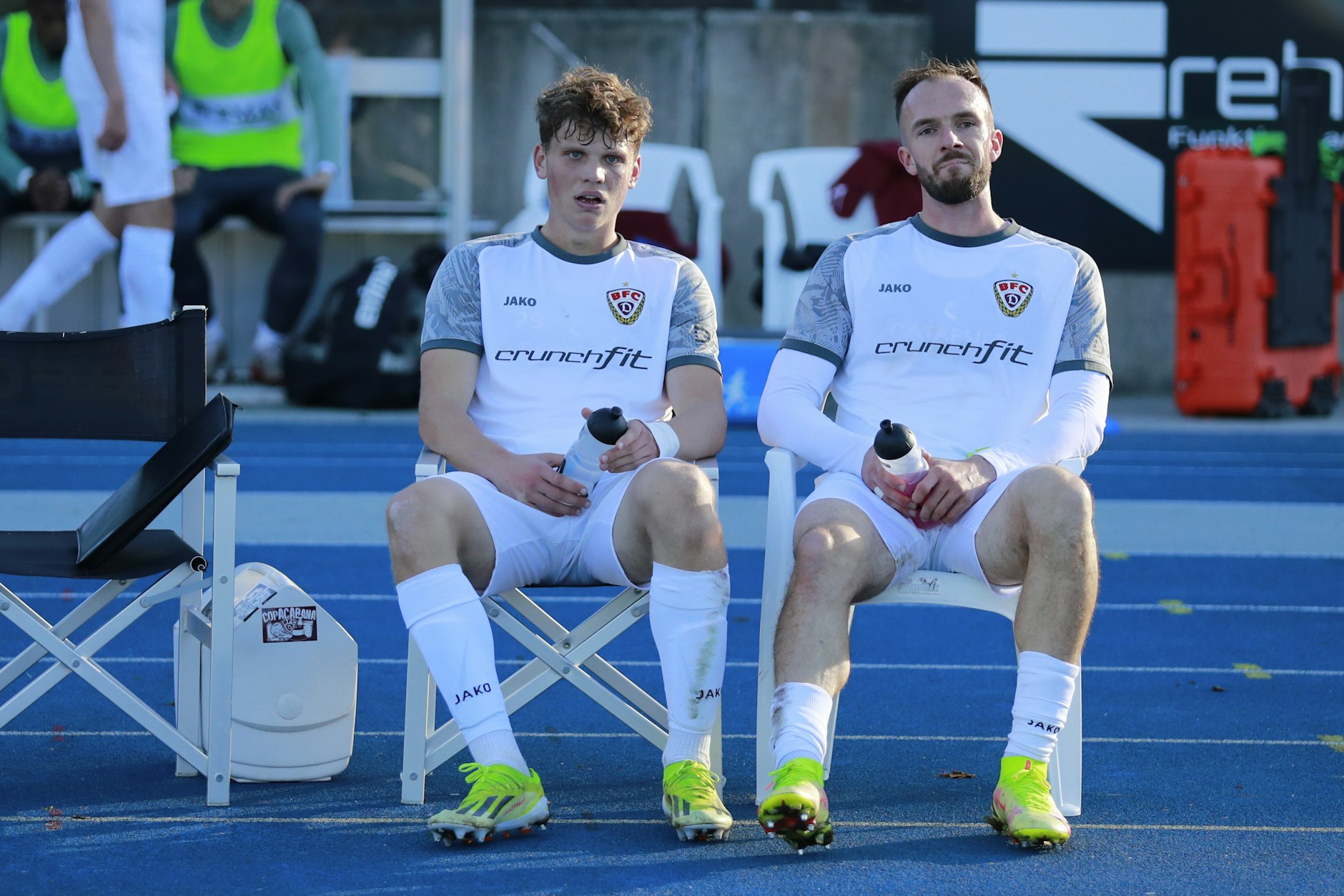 Wie alle anderen beim BFC Dynamo waren auch Moritz Polte (l.) und Tobias Gunte nach der Pleite bei Hertha 03 restlos bedient.