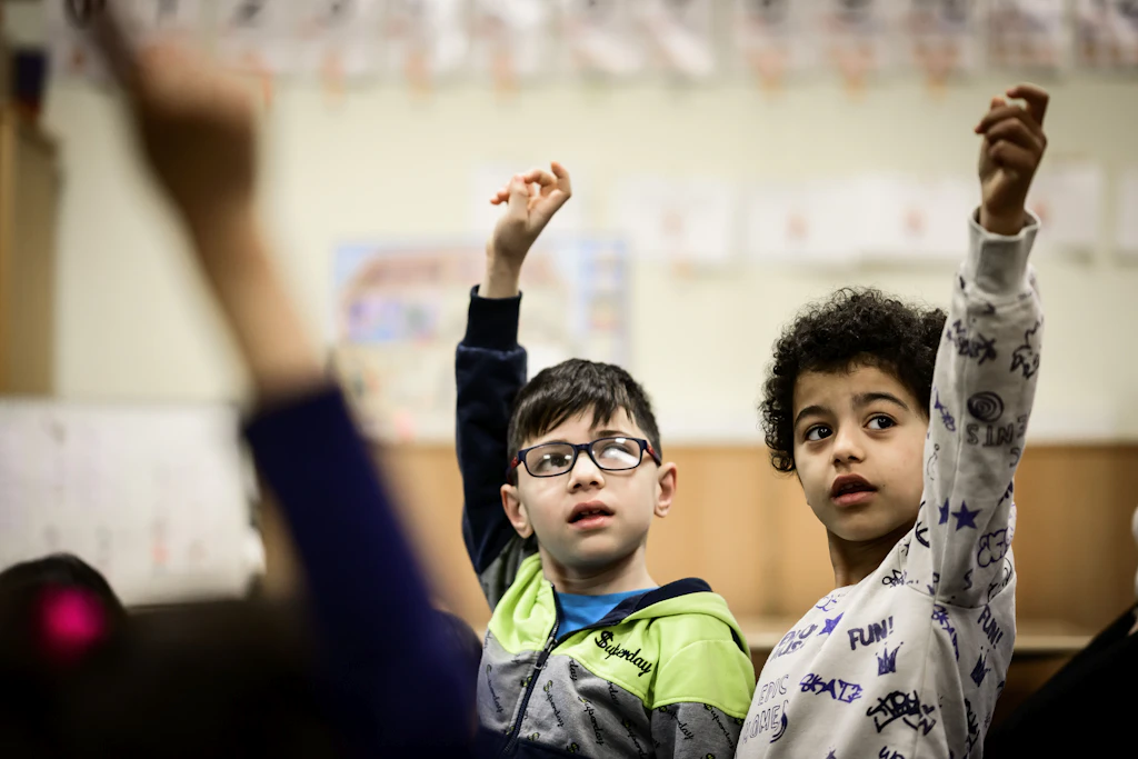 Grundschüler im Unterricht