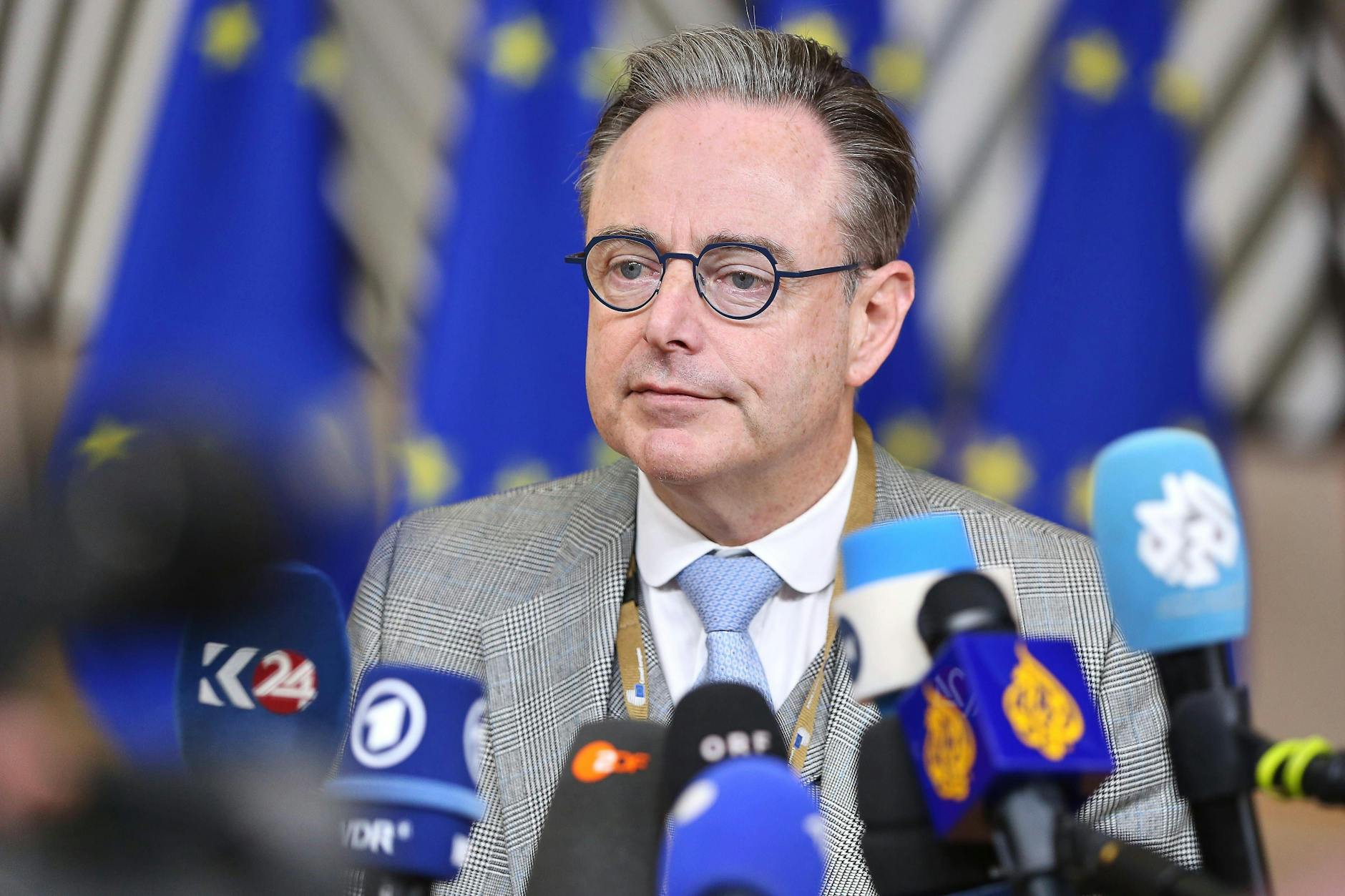 Premierminister Bart De Wever beim EU-Gipfel in Brüssel