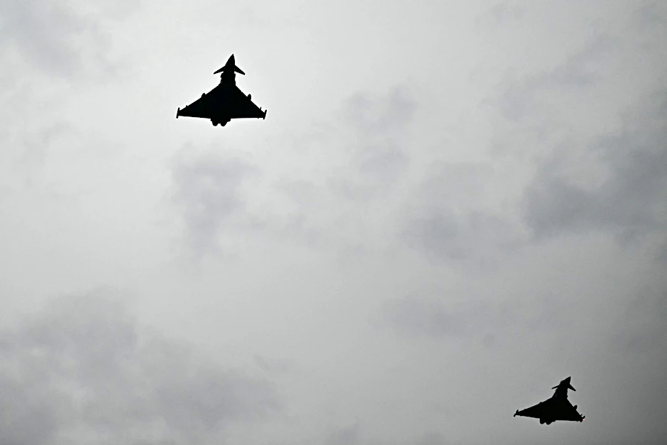 Alarmstart für zwei Eurofighter der Nato nach der Luftraumverletzung durch russische Flugzeuge in Litauen.