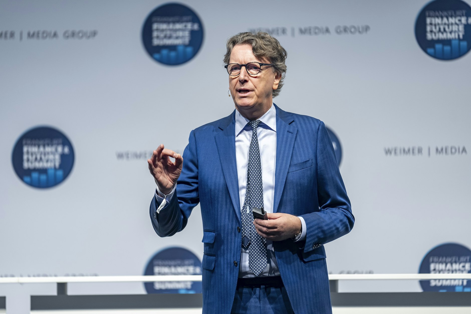 Stefan Wintels, Vorsitzender des Vorstands der KfW, spricht auf dem Frankfurt Finance &amp; Future Summit 2025.