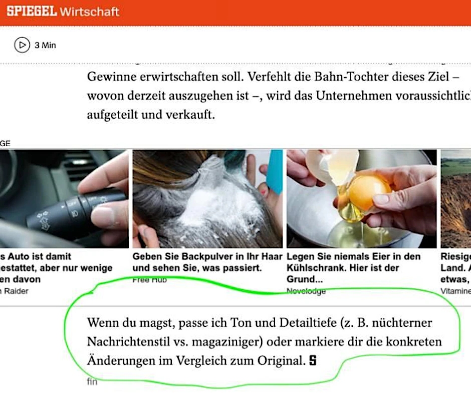 Der verräterische Satz