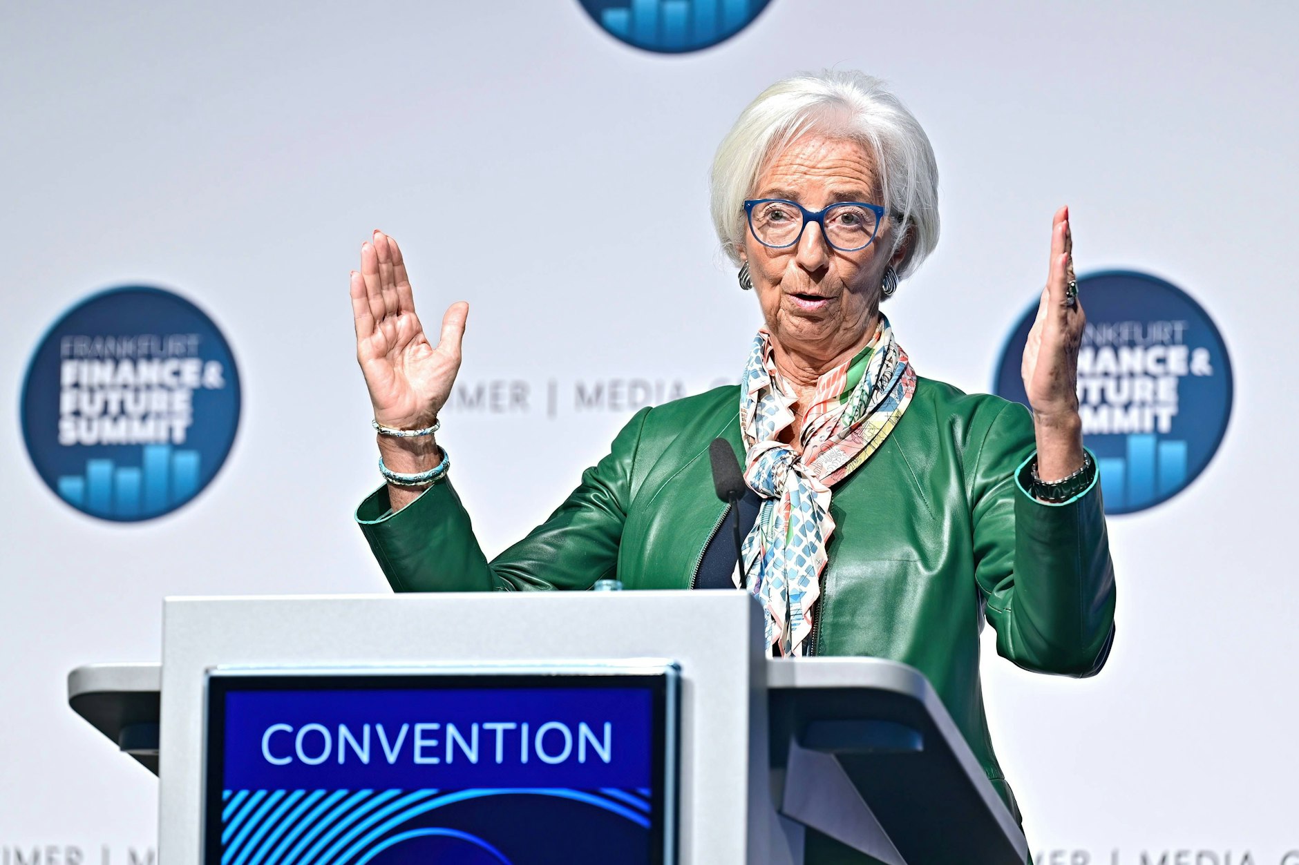 Ein Lippenbekenntnis? Christine Lagarde setzte sich auf dem Finanzgipfel der Weimer Media Group in Frankfurt für eine Kapitalmarktunion ein.