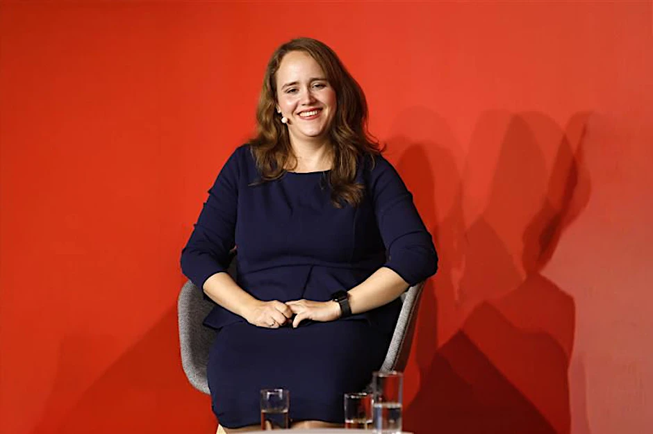 Ricarda Lang vor wenigen Tagen auf der Buchmesse in Frankfurt am Main. Hier stellte sie ihr Buch „Der große Umbruch“ (zusammen mit Steffen Mau) vor.
