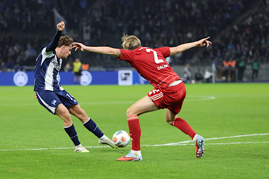 Maurice Krattenmacher und sein Last-Minute-Kracher brachten Hertha den Heimsieg gegen Düsseldorf. 