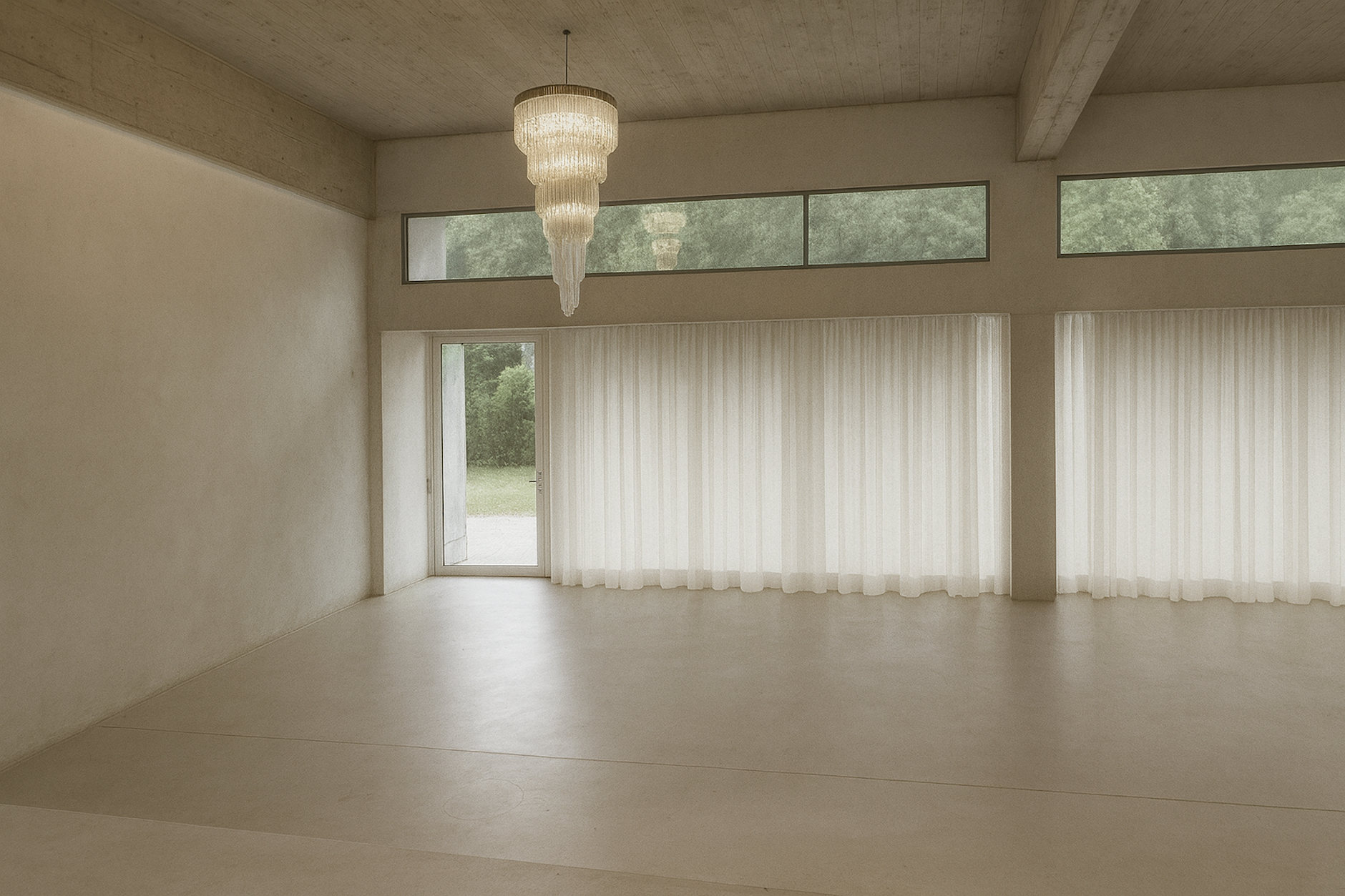 Beton und Glas: Ein nüchterner Geschäftsraum in der Besselstraße wird demnächst ein posher Modesalon sein. Und auch das Atelier zieht ein.