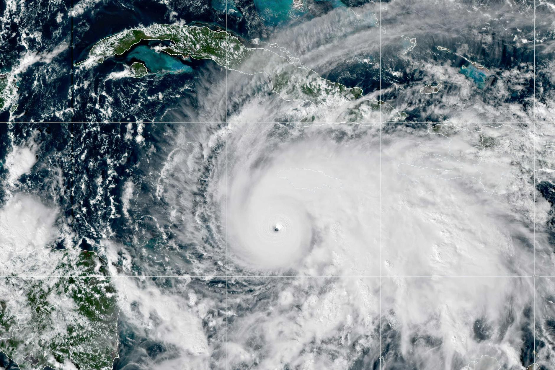 Ein Satellitenbild zeigt Hurrikan „Melissa“