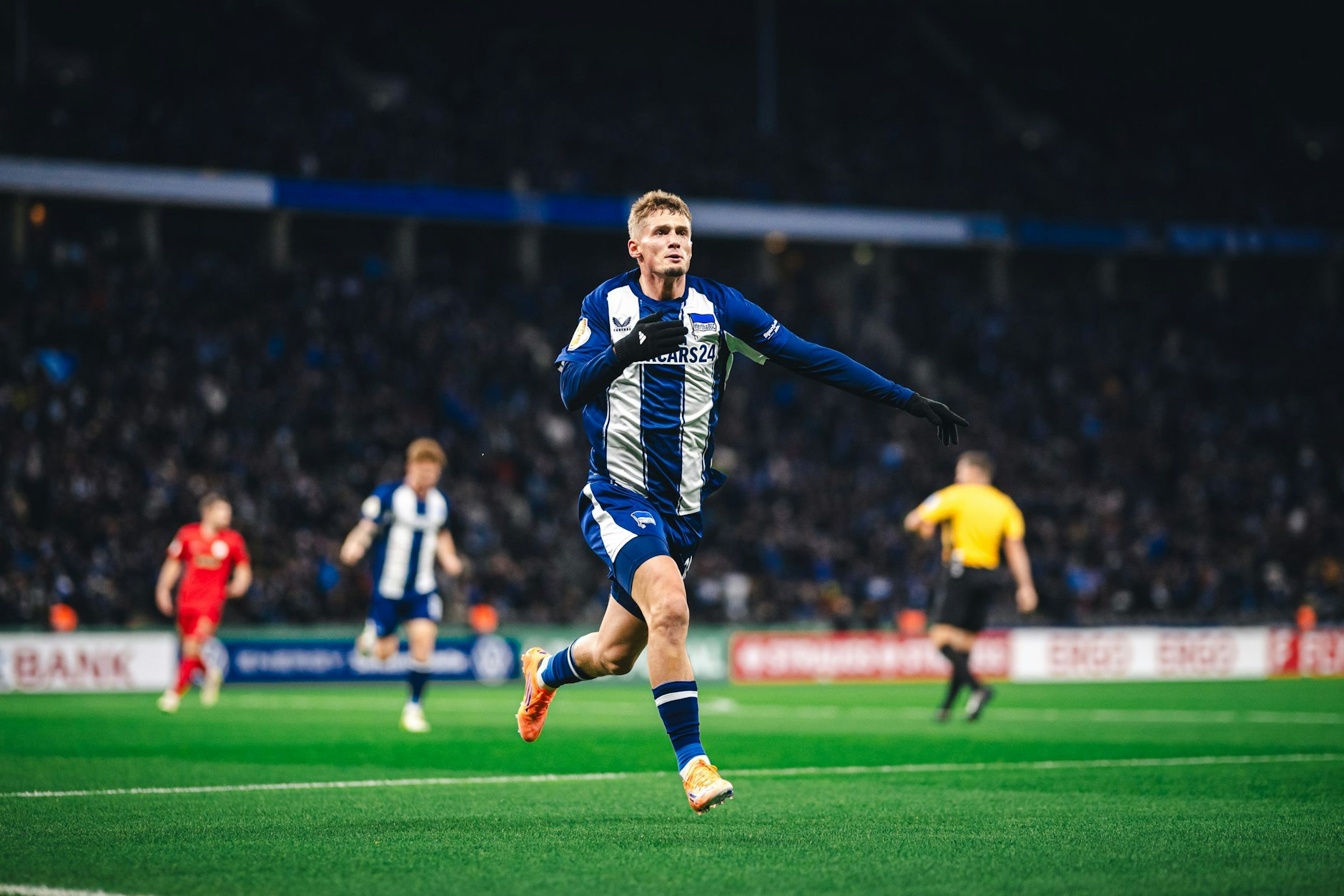 Michael Cuisance hat Hertha BSC mit seinem Treffer zum 1:0 gegen die SV Elversberg auf die Siegerstraße gebracht.