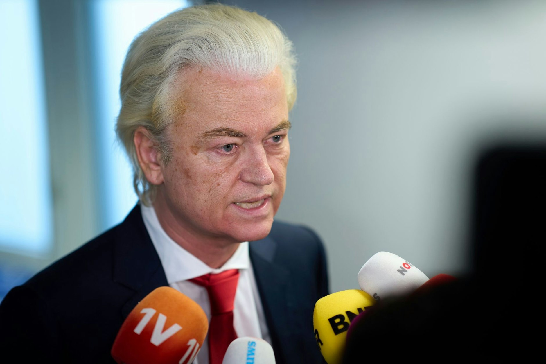 Der Rechtspopulist Geert Wilders, Vorsitzender der Partei für die Freiheit (PVV)