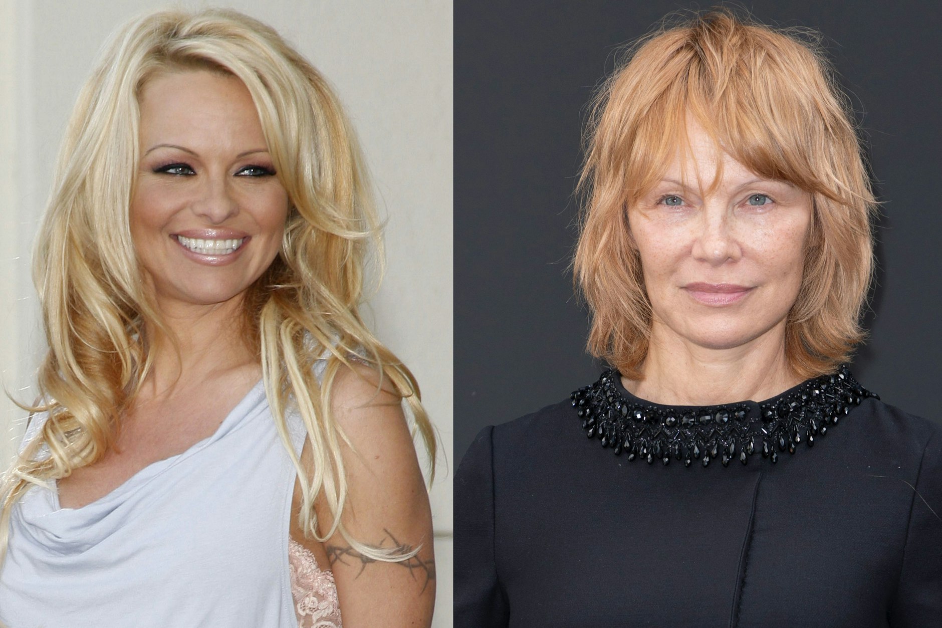 Pamela Anderson ging als frivole Bademeisterin mit Smokey Eyes in die Geschichte ein. In ihren Fünfzigern erfand sie sich stilistisch noch einmal neu.