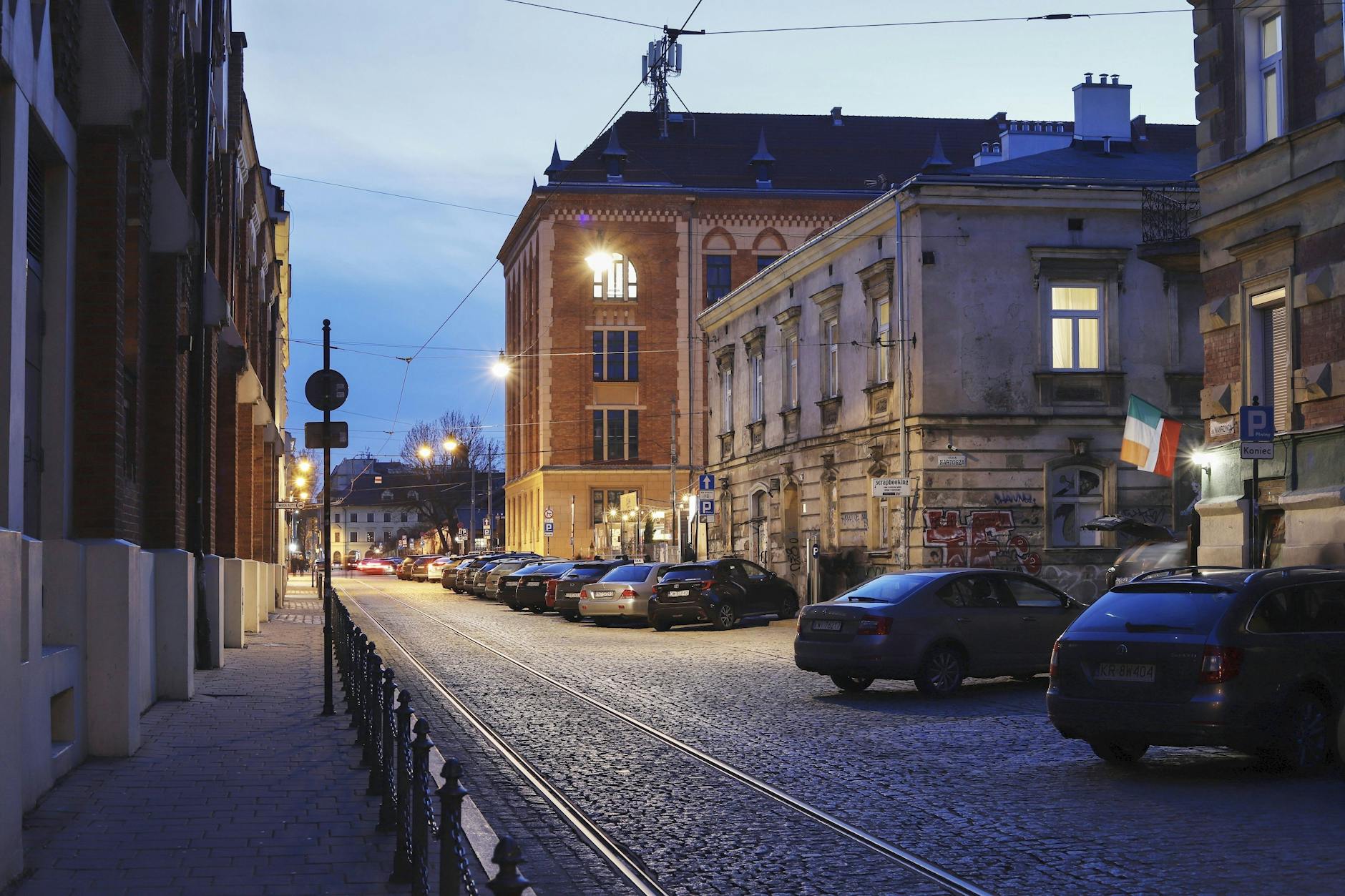 Eine typische Straße in Kazimierz