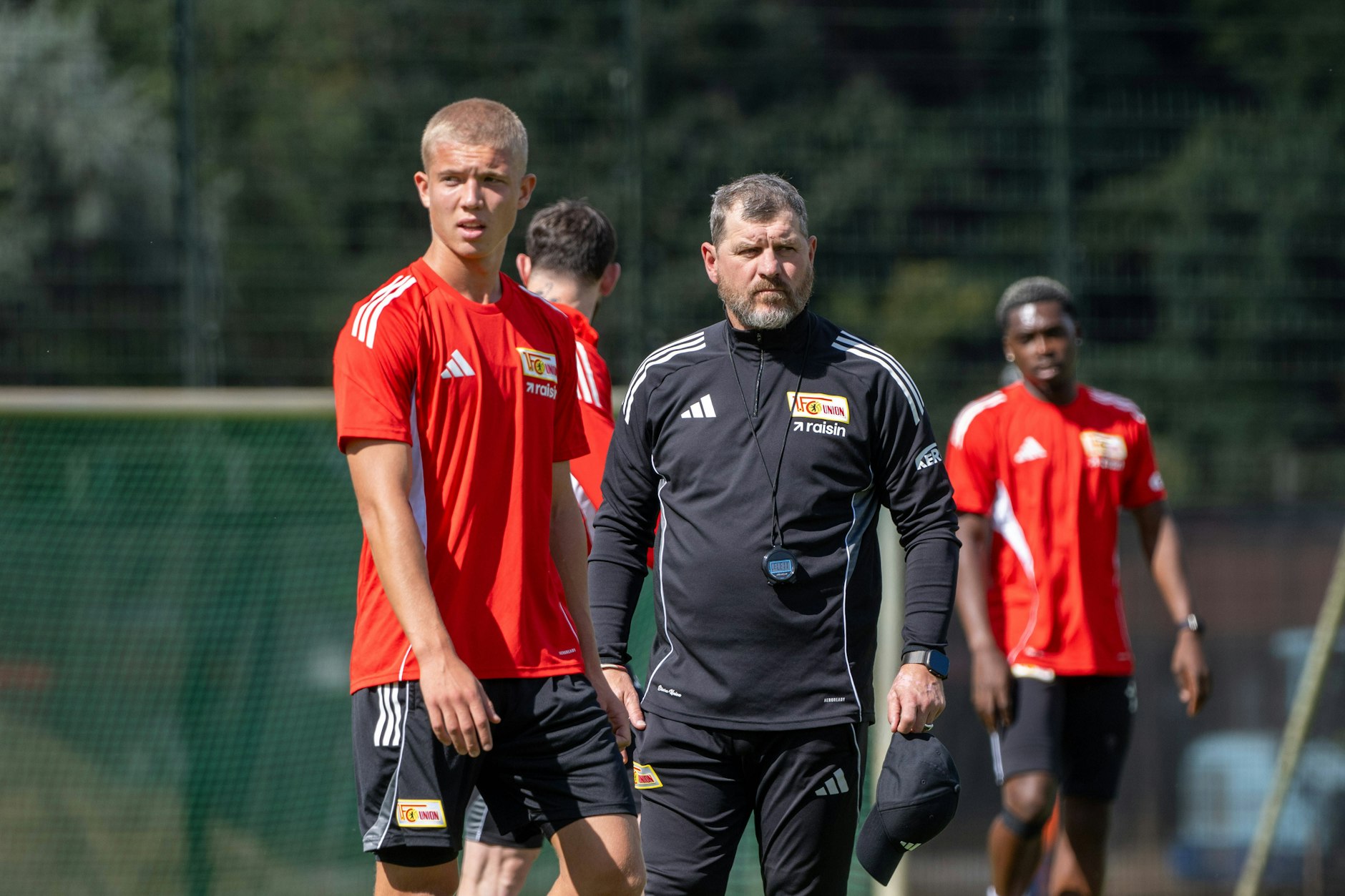 Im Union-Training von Chefcoach Steffen Baumgart immer dabei und flott unterwegs:  Stürmer Dmytro Bogdanov (18).