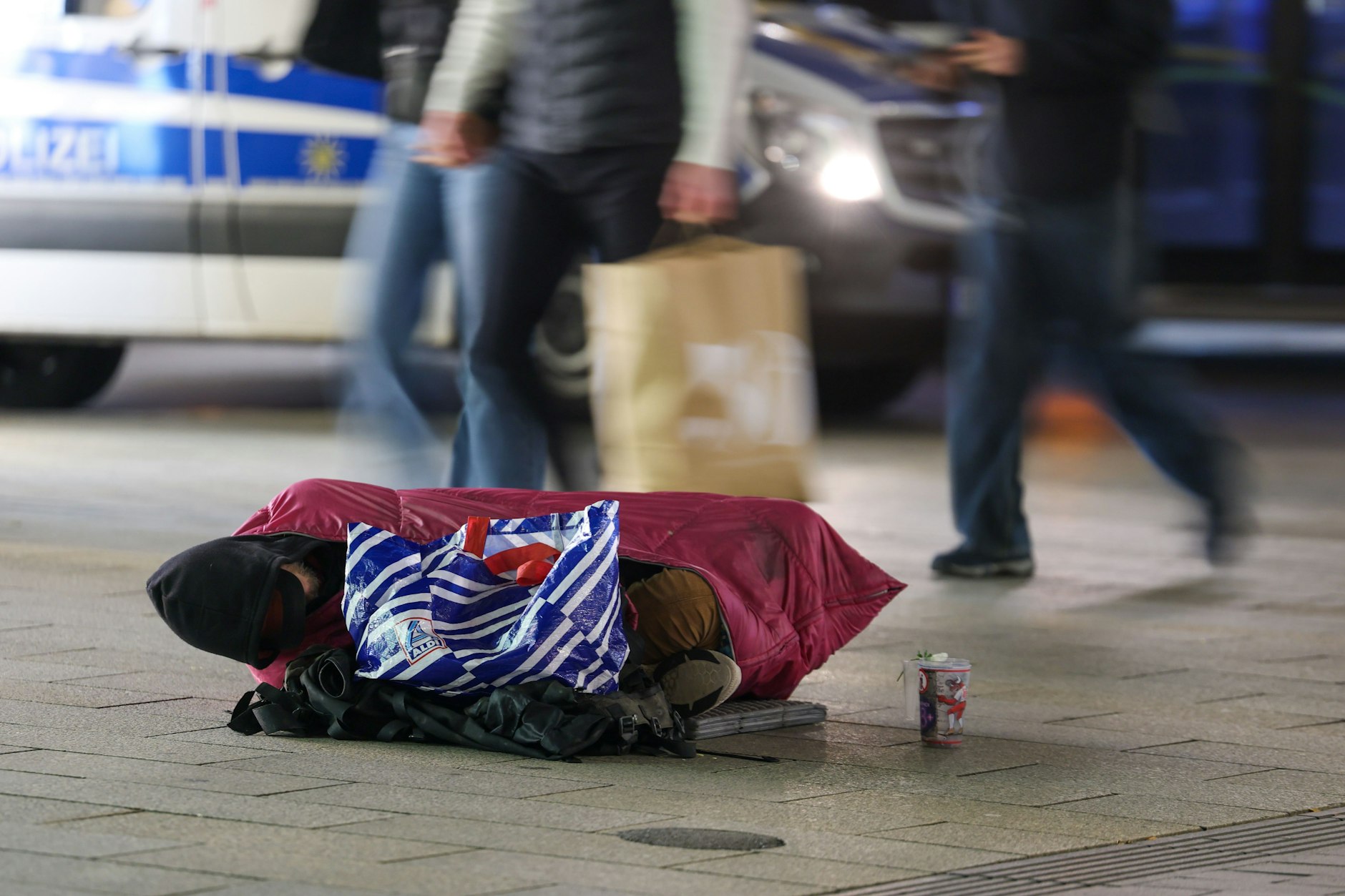 Obdachloser in Leipzig: Im deutschen Stadtbild ist Luft nach oben.