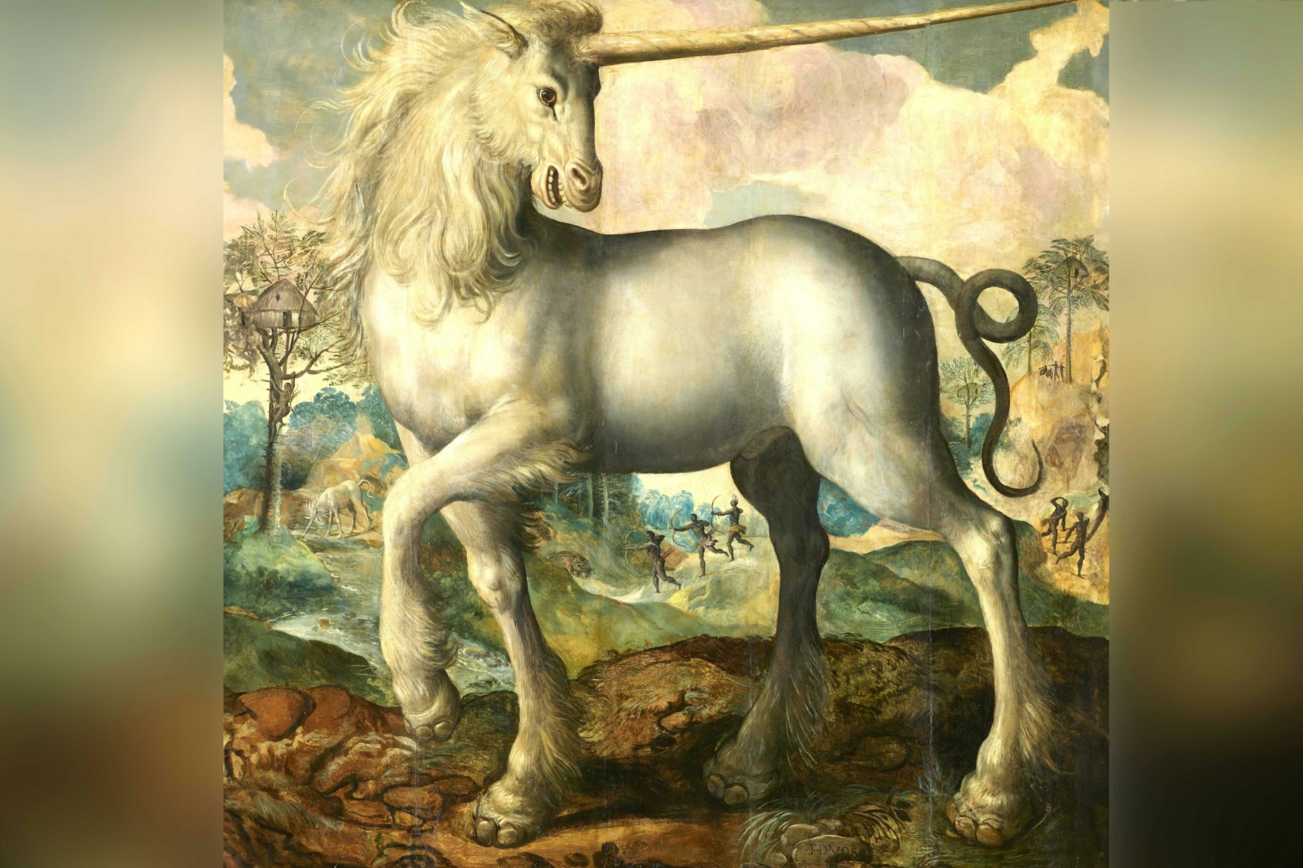 Ein Schatz der Kunstsammlung Mecklenburg-Vorpommern Schwerin: „Das Einhorn“ von Marten de Vos, 1572 , Öl auf Eichenholz