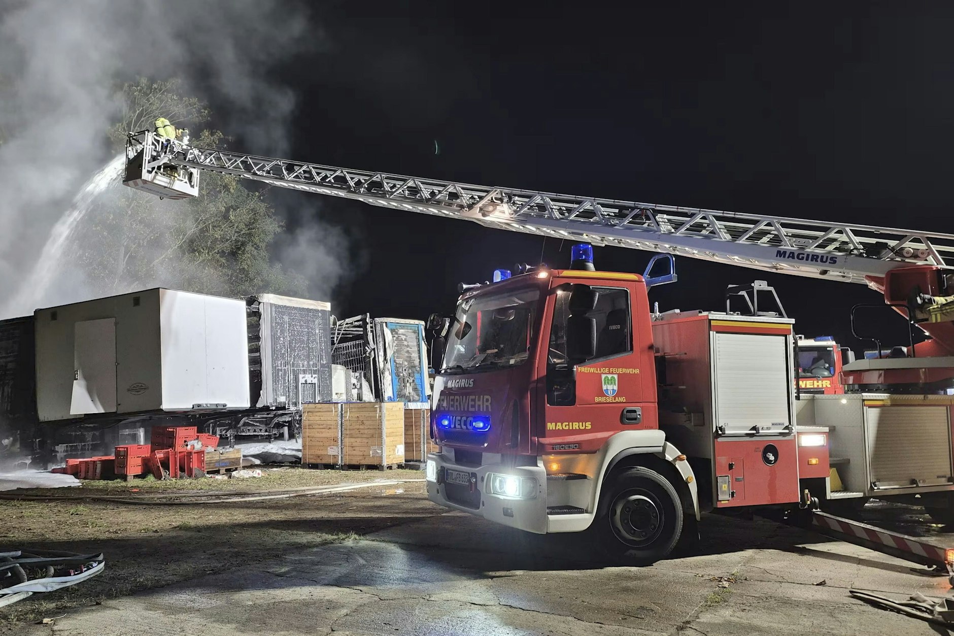 Beim Schaustellerbetrieb Wollenschlaeger in Paaren im Glien brannte es bereits vor zwei Wochen.