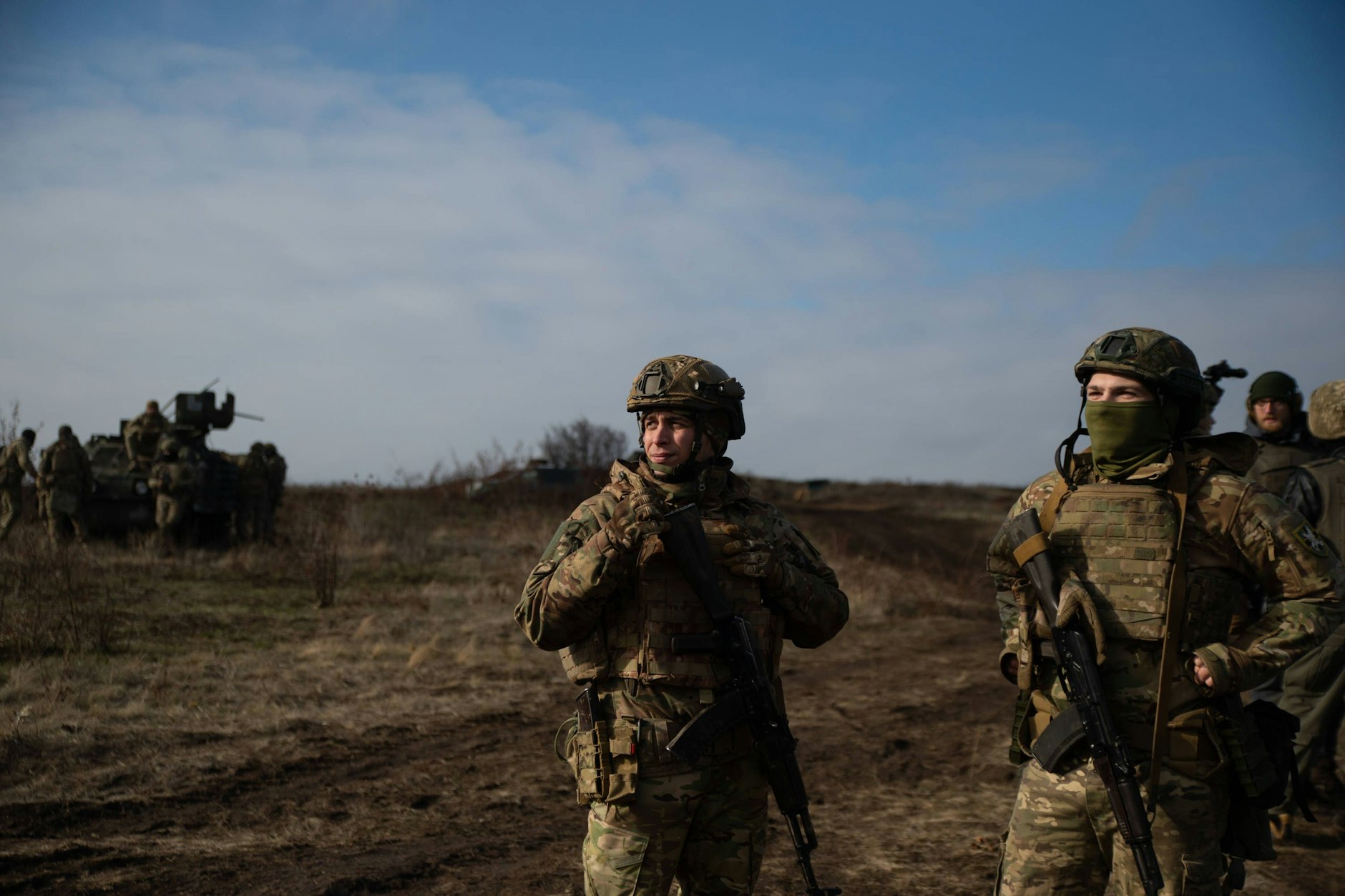 Ukrainische Soldaten in der Donezk-Region