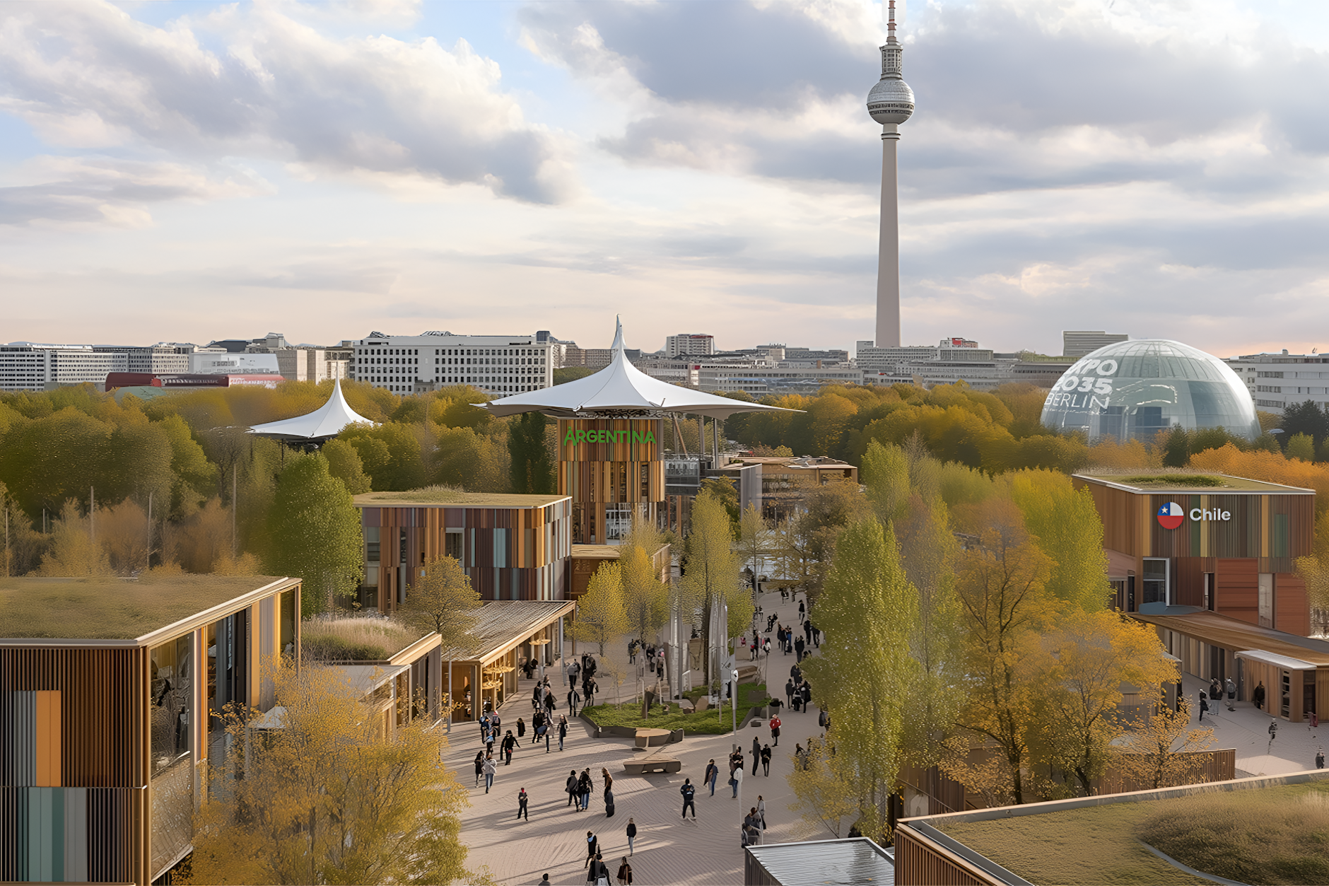 Vision der Berliner Innenstadt im Rahmen der Expo 2035