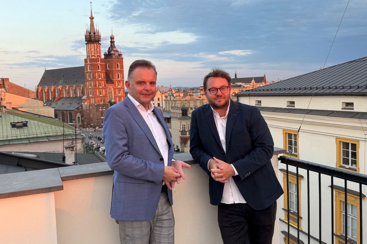 Tomasz Kurianowicz und Grzegorz Soszyński, Direktor der Kraków Tourism Alliance