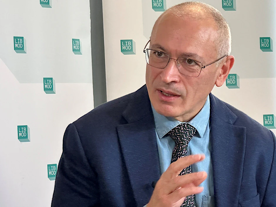Michail Chodorkowski bei seinem Besuch in Berlin im Zentrum Liberale Moderne