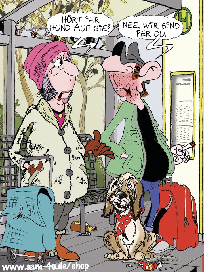 Der Cartoon des Tages kommt auch heute von unserem Zeichner Sam Paff aus Berlin.