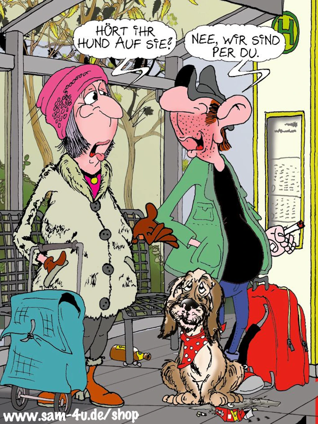 Der Cartoon des Tages kommt auch heute von unserem Zeichner Sam Paff aus Berlin.