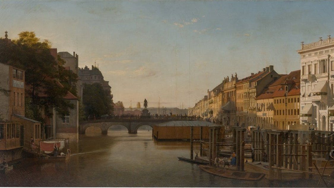 Das Gaertner-Gemälde „Die Lange-Brücke von den Mühlen aus gesehen“