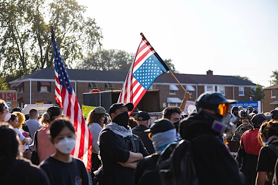 Demonstration vor einer ICE-Haftanstalt außerhalb von Chicago.