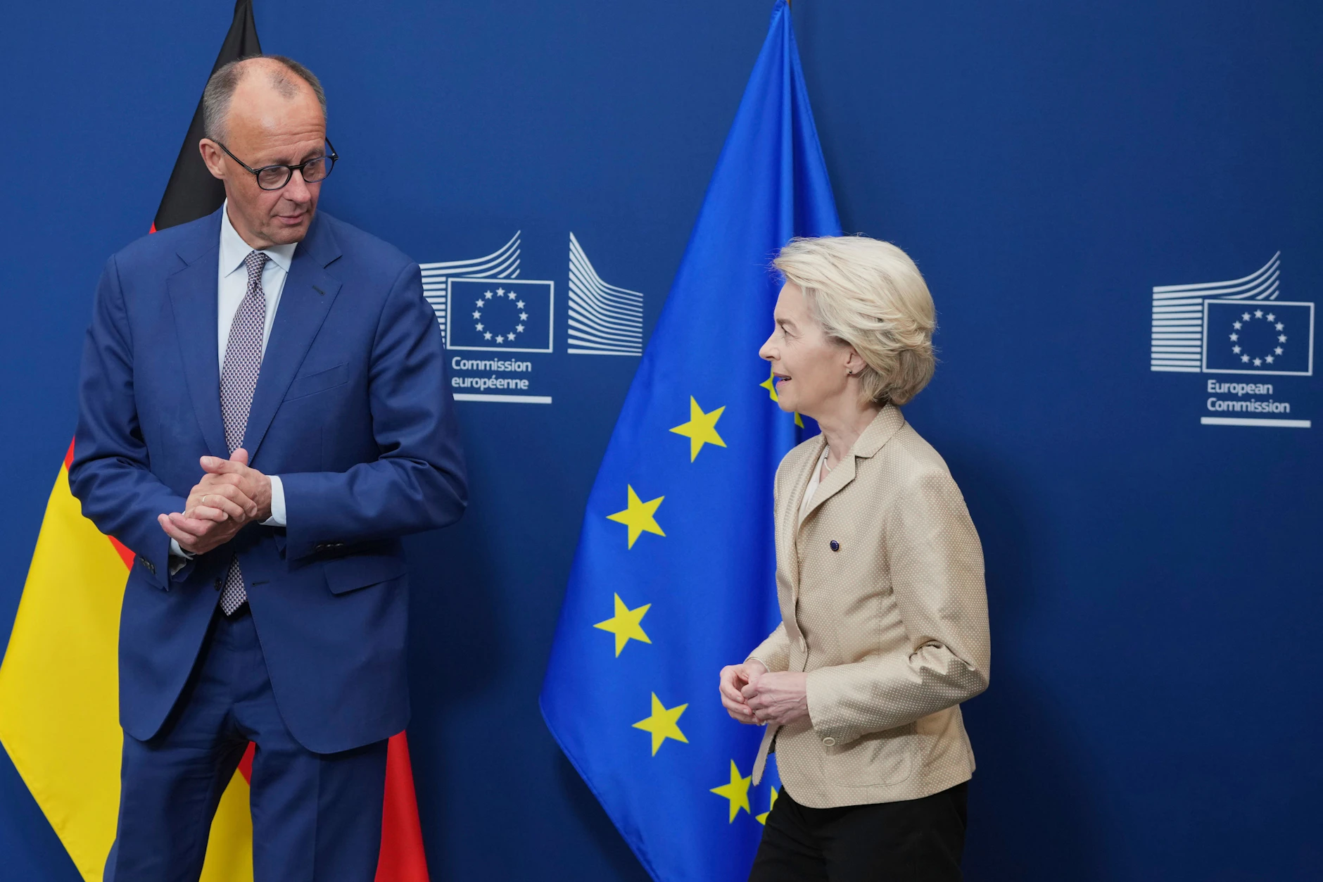 Bundeskanzler Friedrich Merz und die Präsidentin der Europäischen Kommission, Ursula von der Leyen