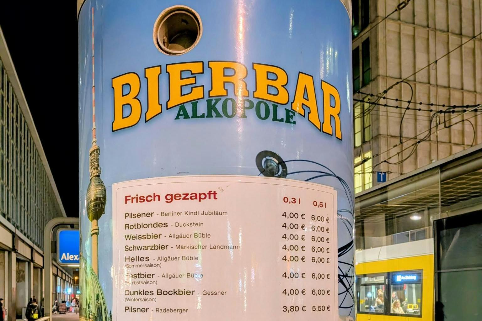 Die beliebte Bierbar hat sieben Sorten Fassbier im Angebot. Ende des Jahres ist es damit leider vorbei.